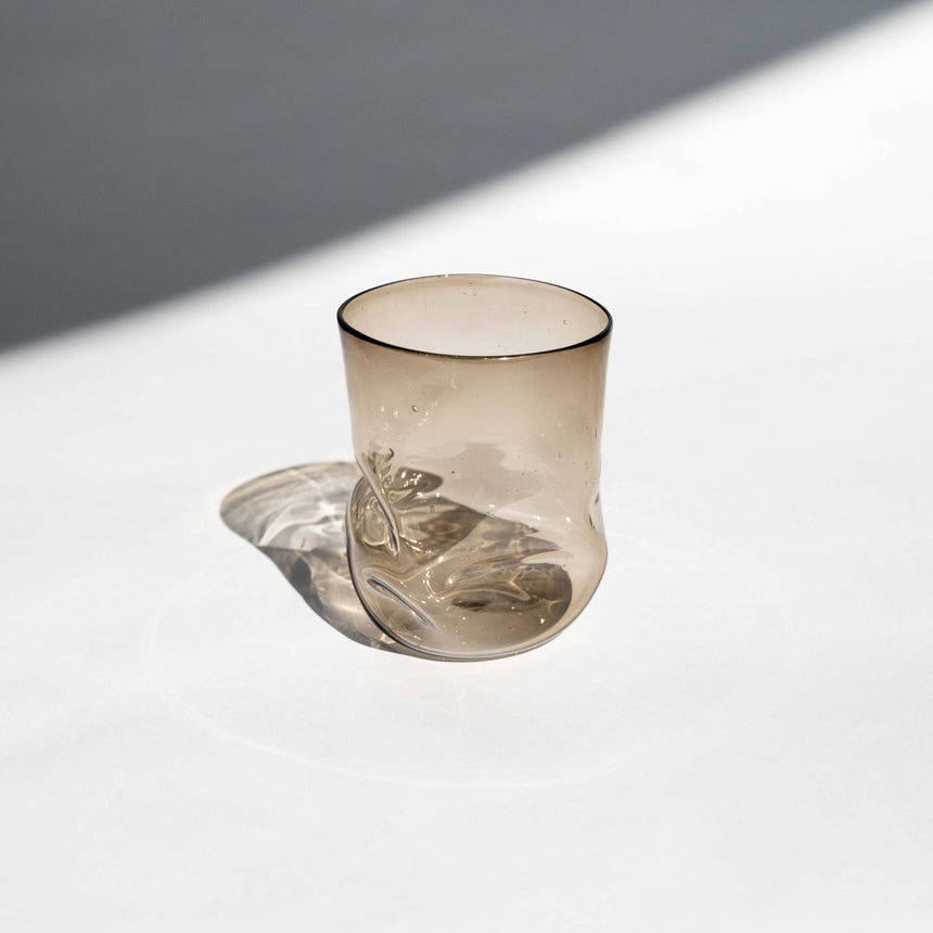 GoodBeast Design Glassware Bronze Crushed Cups Hand Blown Glass in Vancouver Canada