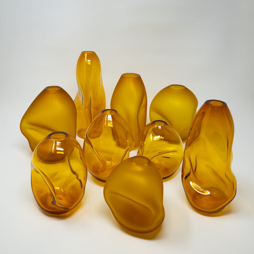 Goodbeast Amber Mini Summits Hand Blown Glass in Vancouver Canada