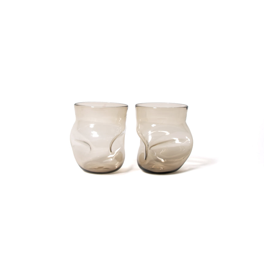 GoodBeast Design Glassware CRUSHED CUP Bronze (New) Hand Blown Glass in Vancouver Canada