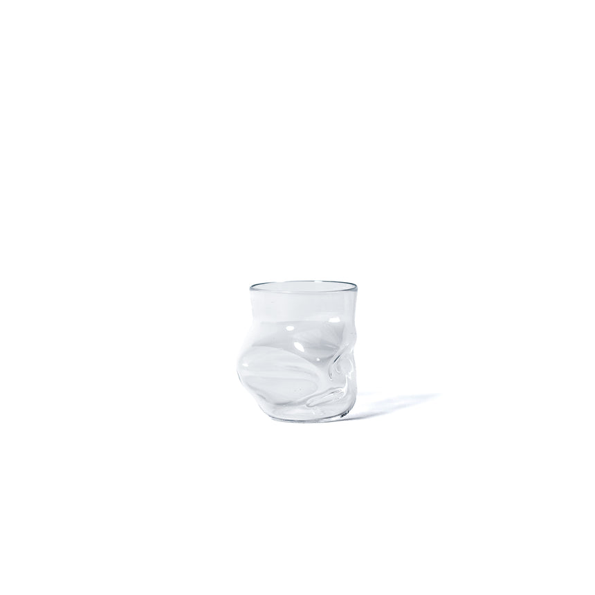 GoodBeast Design Glassware CRUSHED CUP Clear ECO Hand Blown Glass in Vancouver Canada