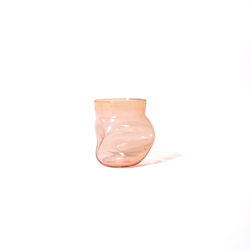 GoodBeast Design Glassware CRUSHED CUP Tangerine (New) Hand Blown Glass in Vancouver Canada