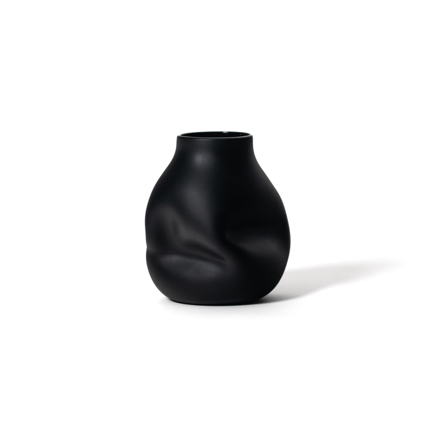 GoodBeast Design Vase Matte BOULDER Black Hand Blown Glass in Vancouver Canada