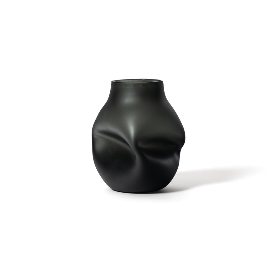 GoodBeast Design Vase Matte BOULDER Grey Hand Blown Glass in Vancouver Canada