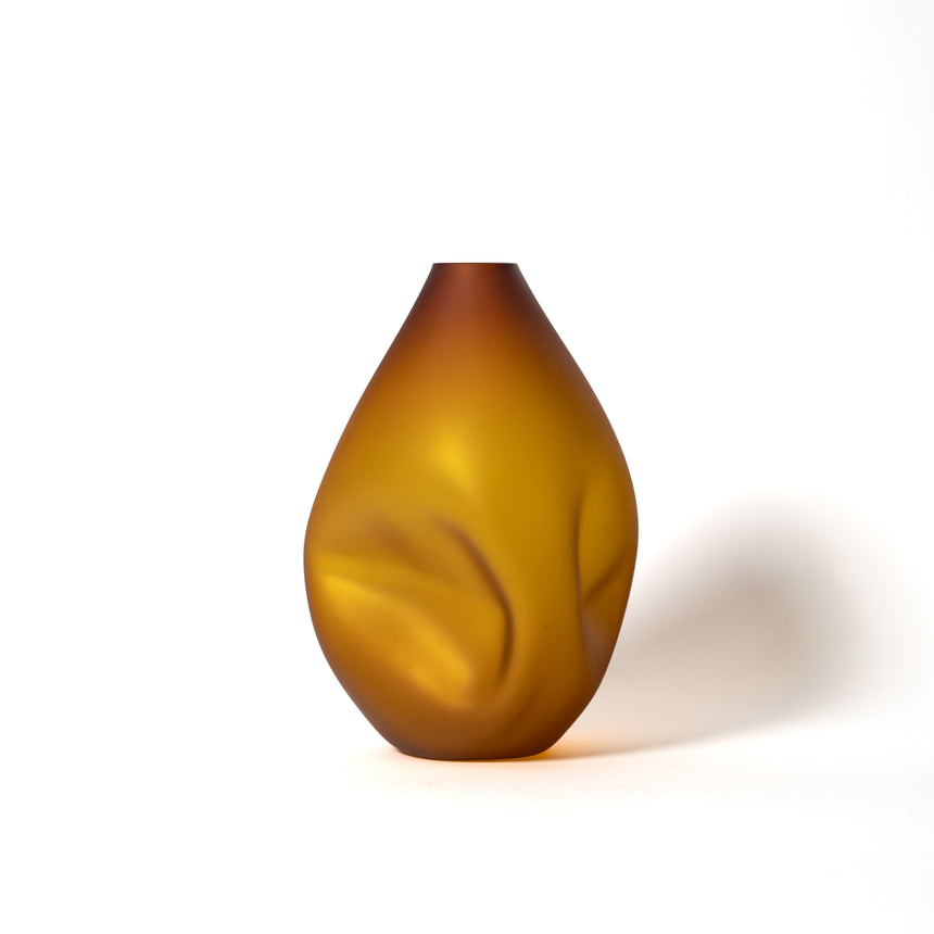 GoodBeast Design Vase Matte SUMMIT Amber Hand Blown Glass in Vancouver Canada