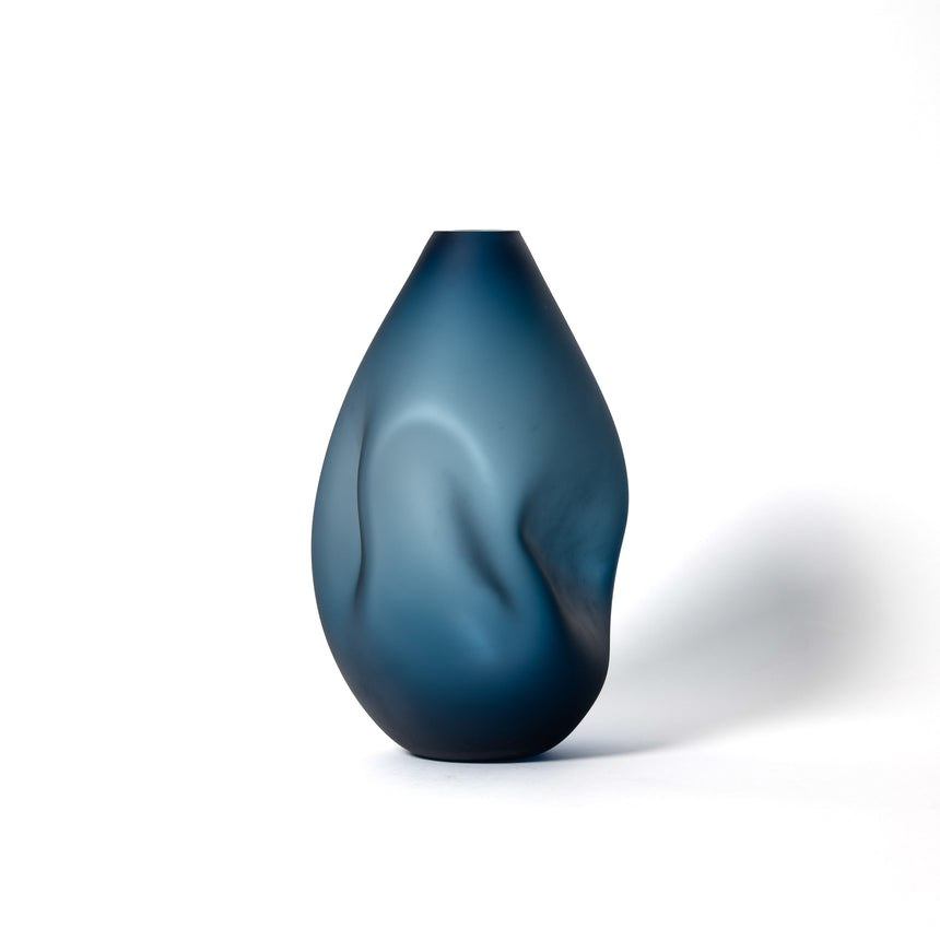GoodBeast Design Vase Matte SUMMIT Blue Hand Blown Glass in Vancouver Canada