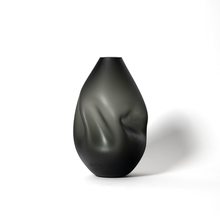 GoodBeast Design Vase Matte SUMMIT Grey Hand Blown Glass in Vancouver Canada