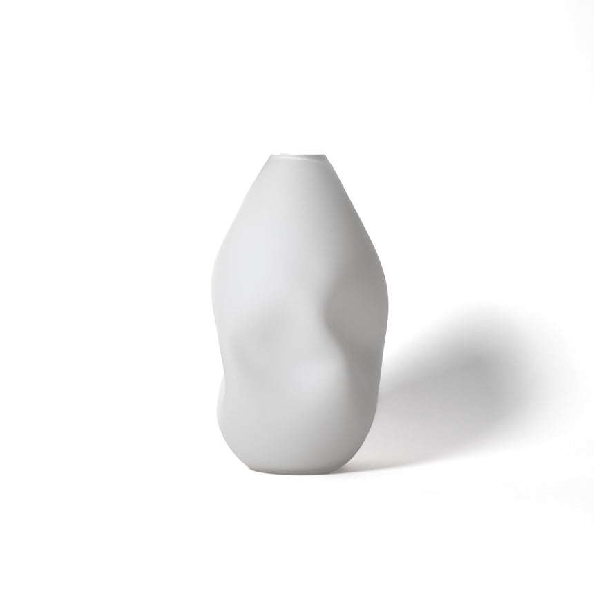 GoodBeast Design Vase Matte SUMMIT White Hand Blown Glass in Vancouver Canada