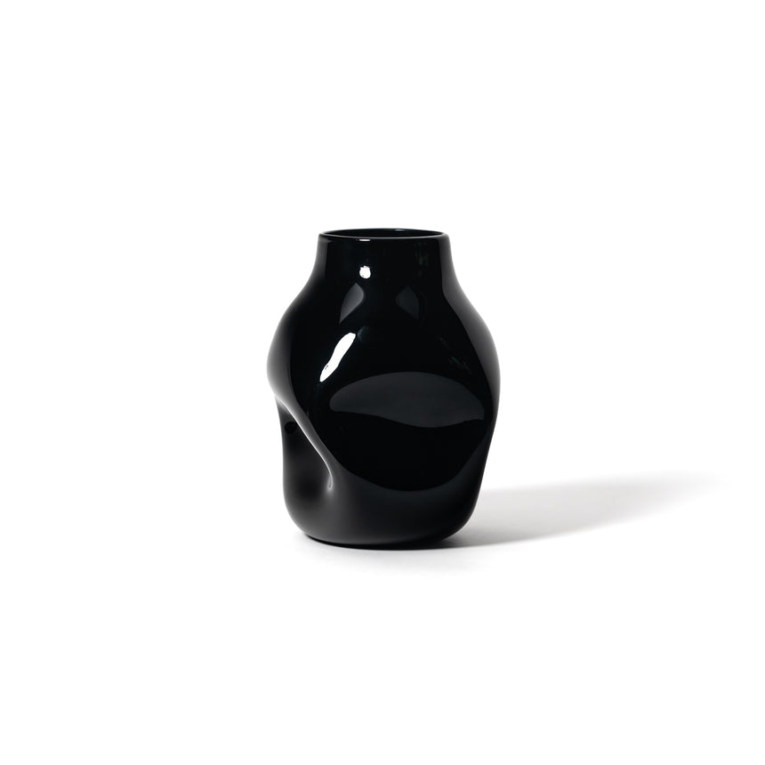 GoodBeast Design Vase Natural BOULDER Black Hand Blown Glass in Vancouver Canada