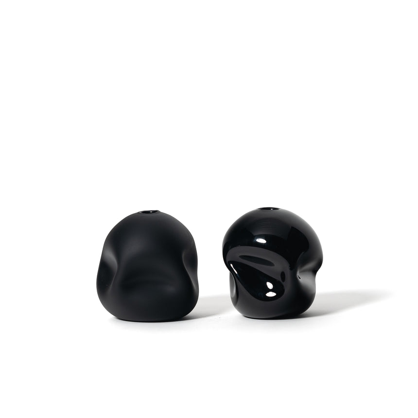 GoodBeast Design vase PEBBLE Black Hand Blown Glass in Vancouver Canada