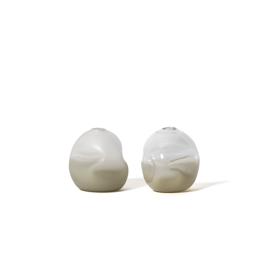 GoodBeast Design vase SPLASH BOTTOM PEBBLE Beige ECO Hand Blown Glass in Vancouver Canada