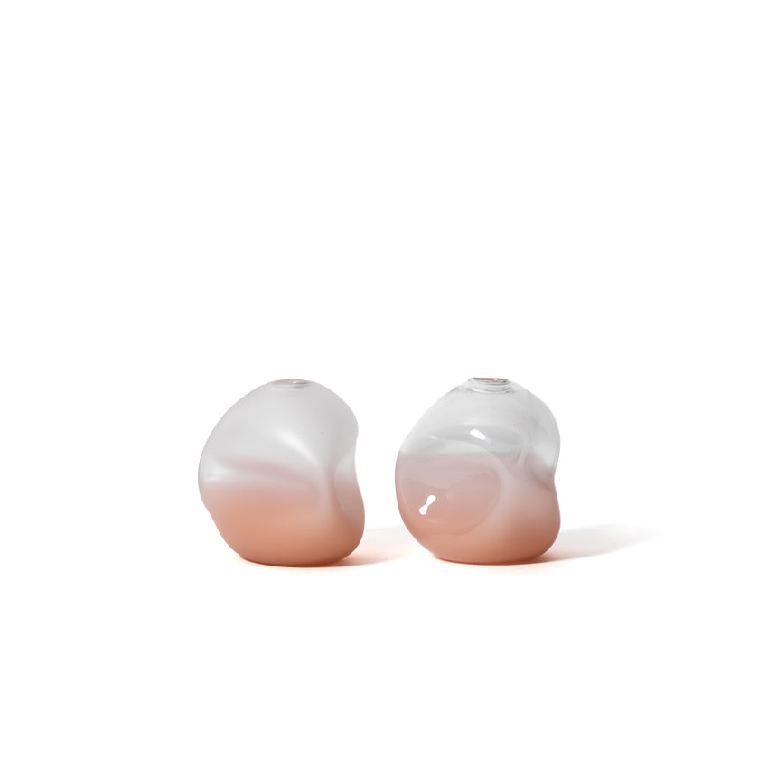 GoodBeast Design vase SPLASH BOTTOM PEBBLE pink ECO Hand Blown Glass in Vancouver Canada