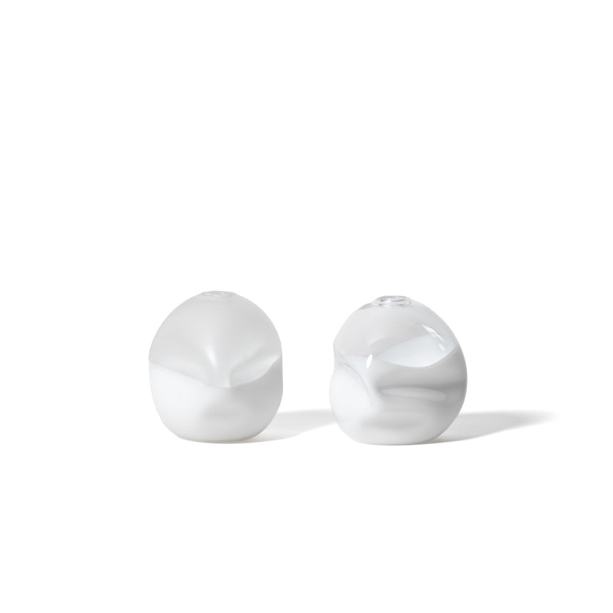 GoodBeast Design vase SPLASH BOTTOM PEBBLE White ECO Hand Blown Glass in Vancouver Canada