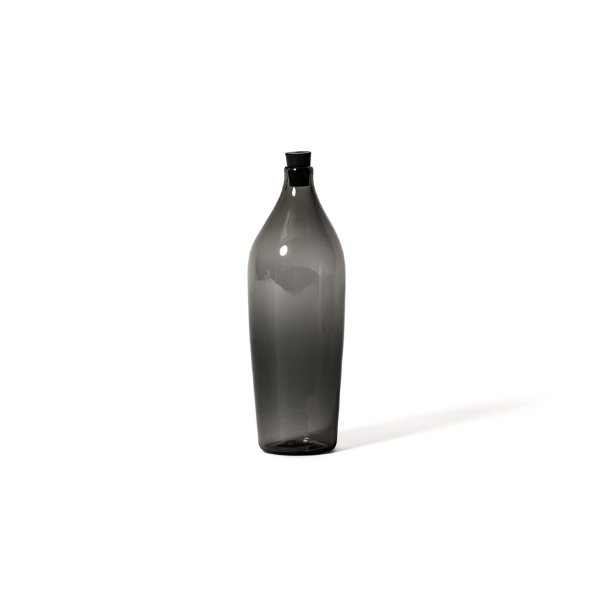 GoodBeast Design Vessel BOTTLE Grey Hand Blown Glass in Vancouver Canada