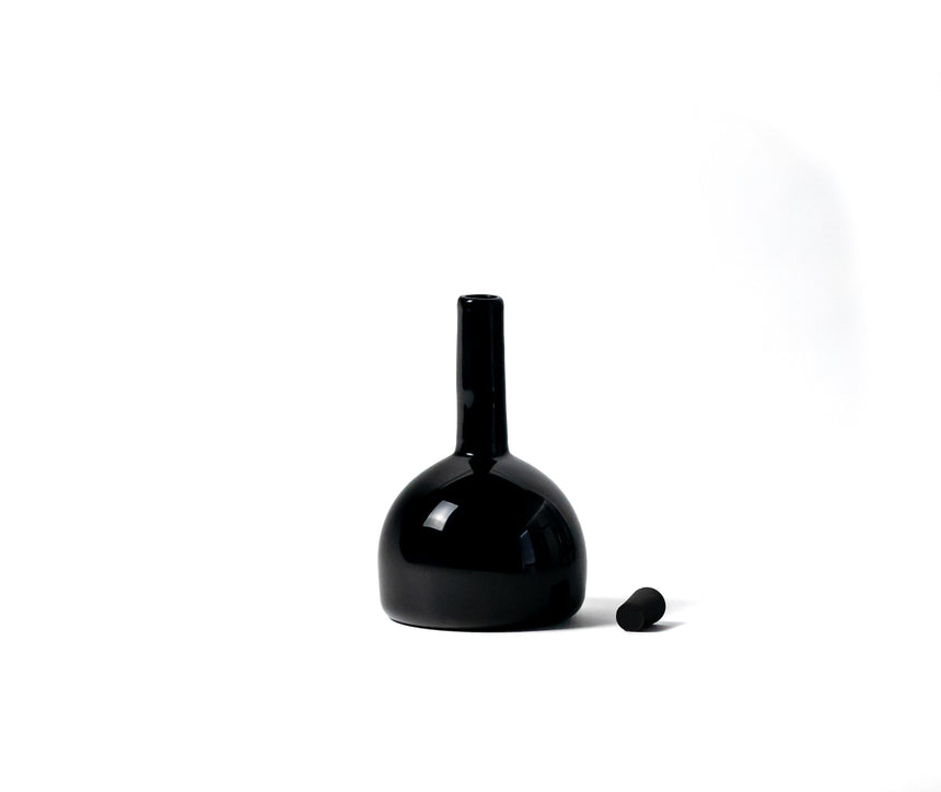 GoodBeast Design Vessel OIL BOTTLE Black Hand Blown Glass in Vancouver Canada