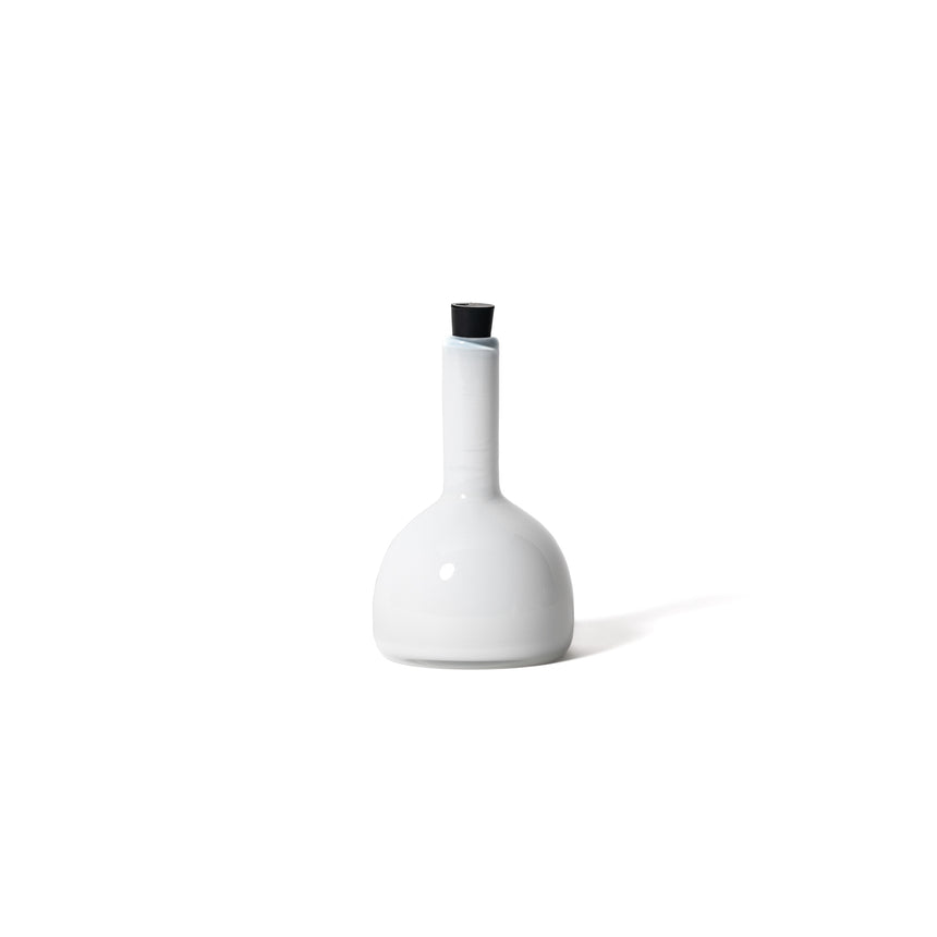 GoodBeast Design Vessel OIL BOTTLE White Hand Blown Glass in Vancouver Canada