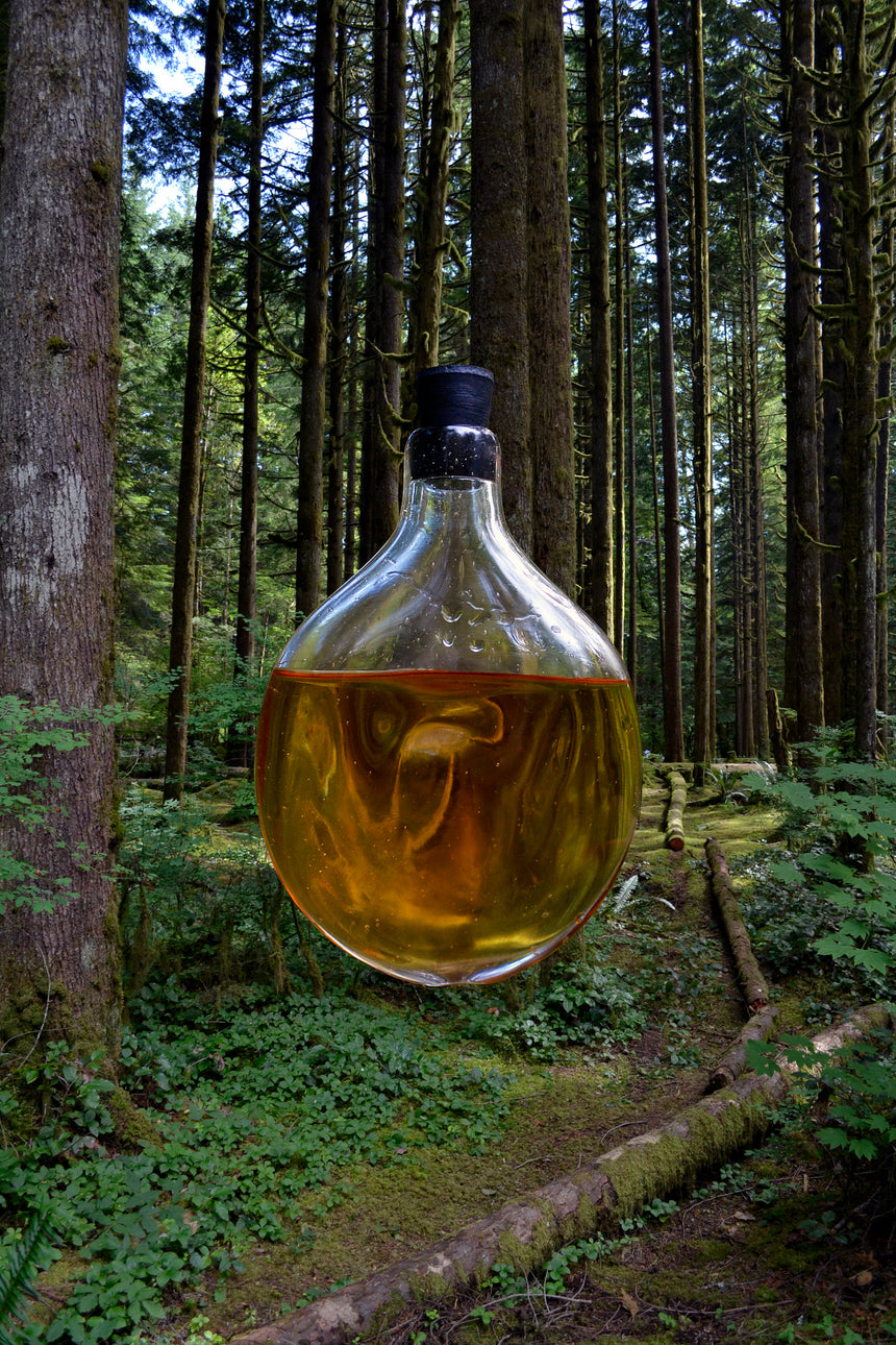 GoodBeast Design Vessel POCKET FLASK clear ECO Hand Blown Glass in Vancouver Canada