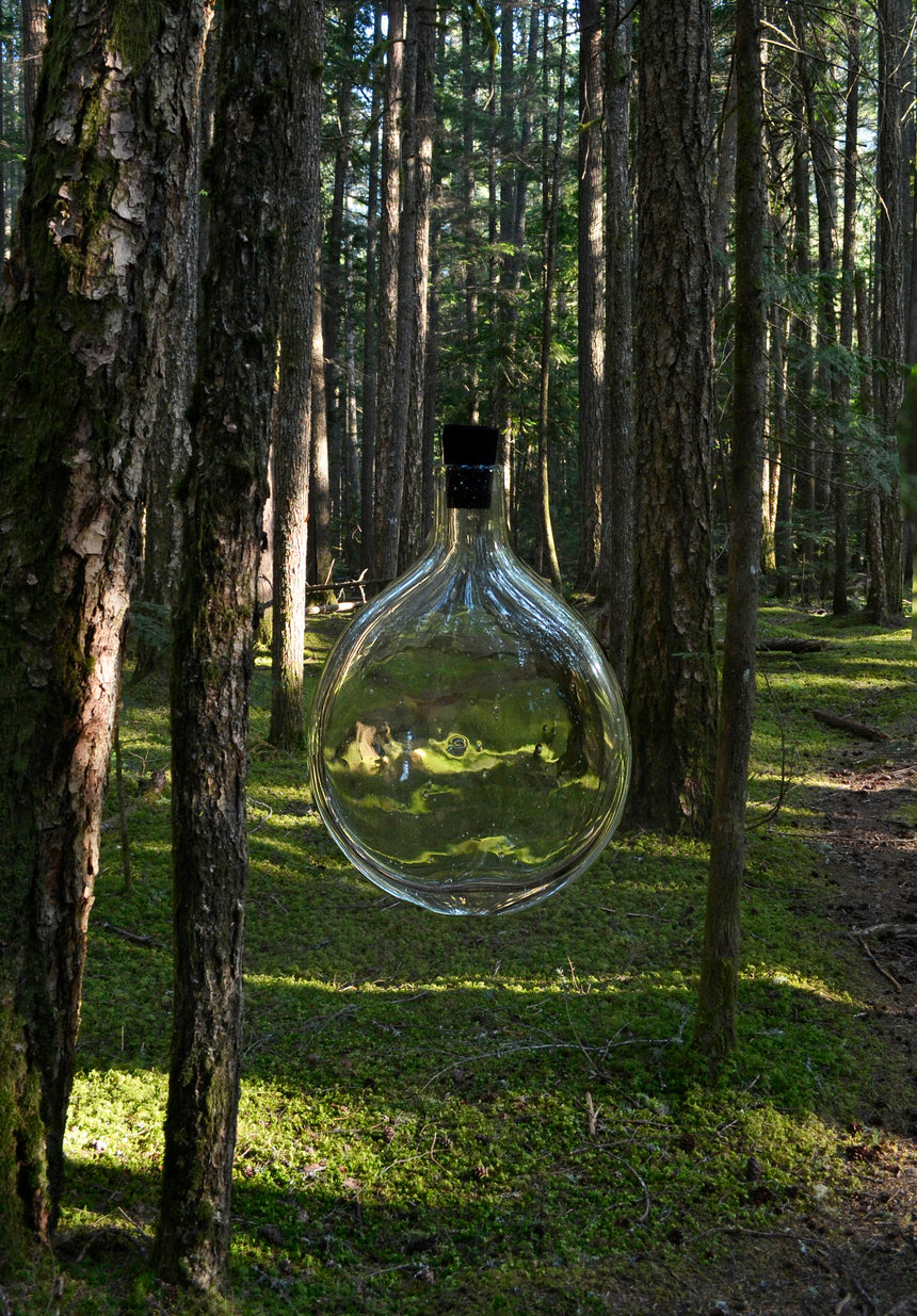 GoodBeast Design Vessel POCKET FLASK clear ECO Hand Blown Glass in Vancouver Canada