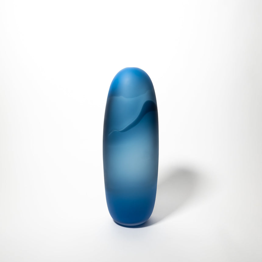 Goodbeast  Matte Blue Wave Pill Hand Blown Glass in Vancouver Canada