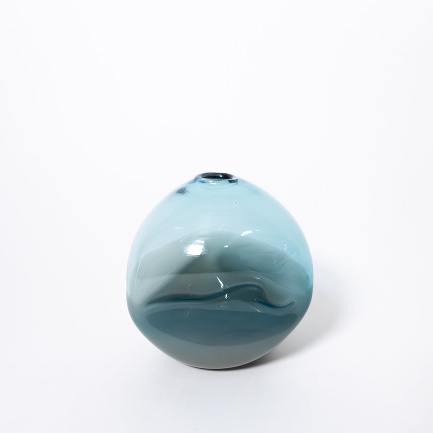 Goodbeast PEBBLE Blue/Grey Two-Tonne OOAK Hand Blown Glass in Vancouver Canada
