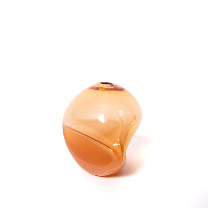Goodbeast PEBBLE Tangerine Two-Tone OOAK Hand Blown Glass in Vancouver Canada