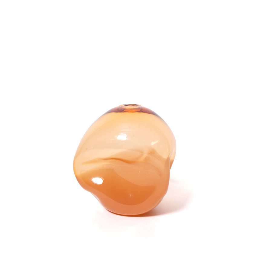 Goodbeast PEBBLE Tangerine Two-Tone OOAK Hand Blown Glass in Vancouver Canada