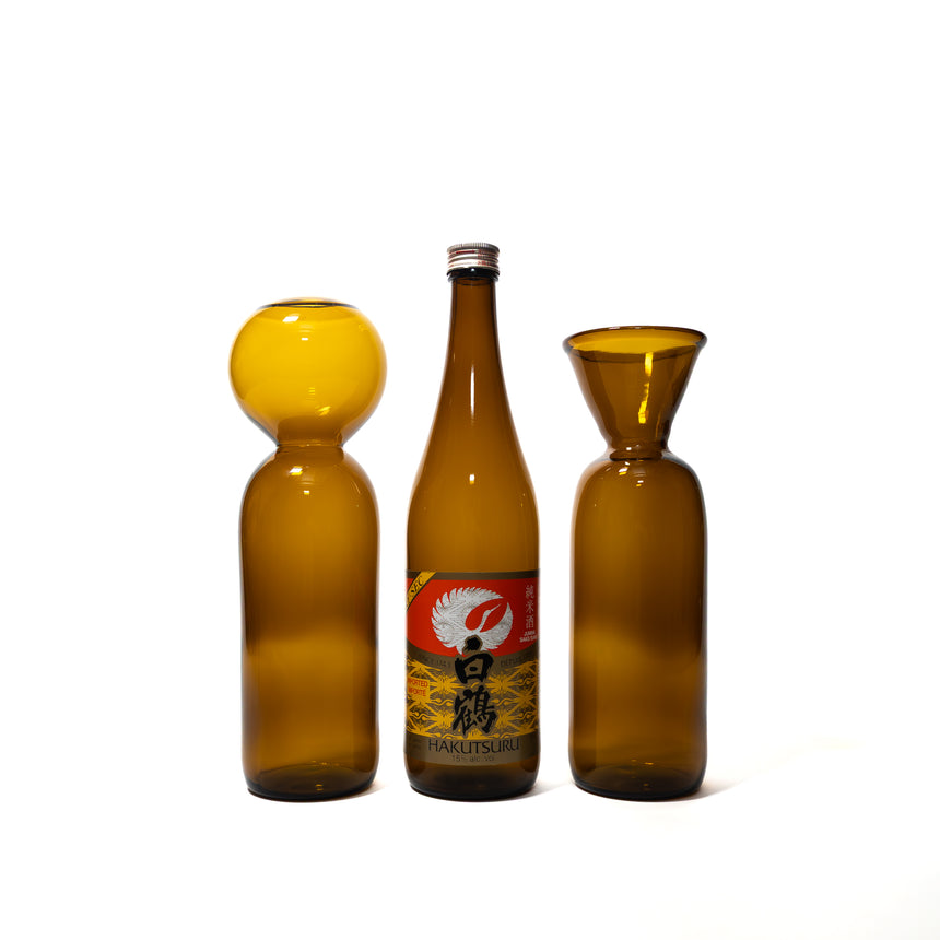 Goodbeast  Sake Bottle Exploration 1 OOAK Hand Blown Glass in Vancouver Canada