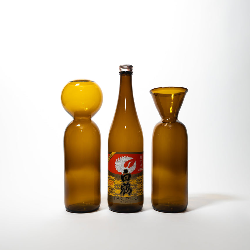 Goodbeast  Sake Bottle Exploration 2 Hand Blown Glass in Vancouver Canada