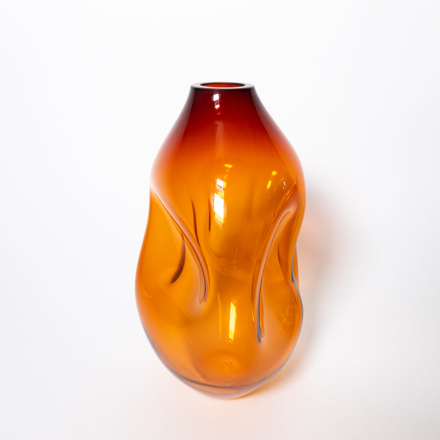 Goodbeast Small SUMMIT Tangerine OOAK Hand Blown Glass in Vancouver Canada