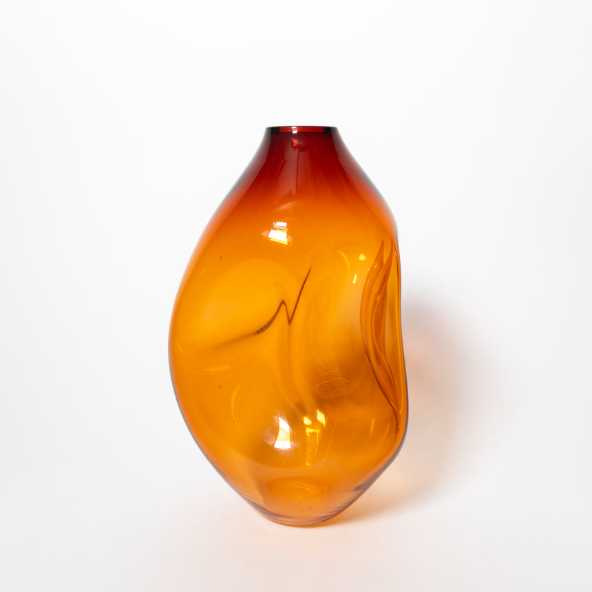 Goodbeast Small SUMMIT Tangerine OOAK Hand Blown Glass in Vancouver Canada