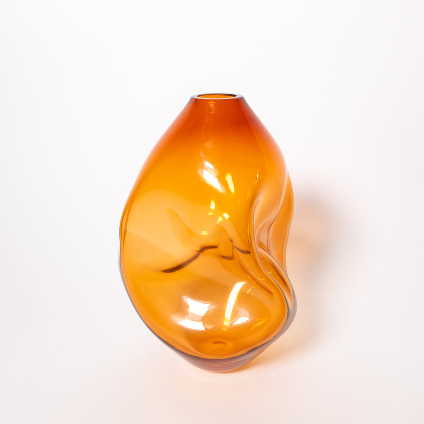 Goodbeast Small SUMMIT Tangerine OOAK Hand Blown Glass in Vancouver Canada
