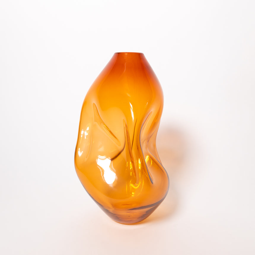 Goodbeast Small SUMMIT Tangerine OOAK Hand Blown Glass in Vancouver Canada