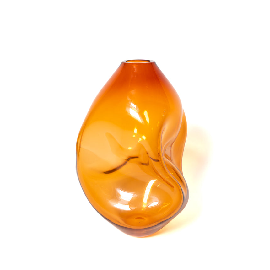 Goodbeast Small SUMMIT Tangerine OOAK Hand Blown Glass in Vancouver Canada