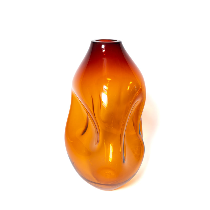 Goodbeast Small SUMMIT Tangerine OOAK Hand Blown Glass in Vancouver Canada