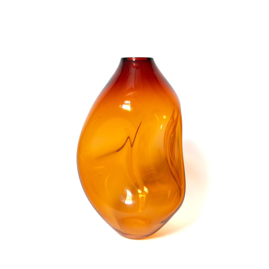 Goodbeast Small SUMMIT Tangerine OOAK Hand Blown Glass in Vancouver Canada