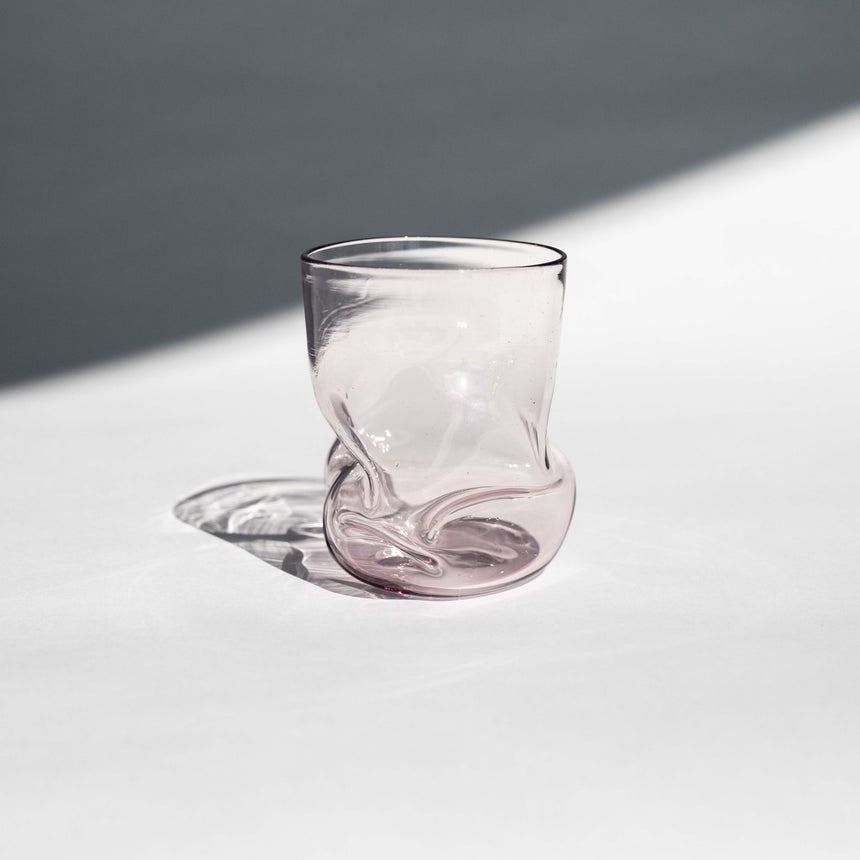 GoodBeast Design Glassware Lilac Crushed Cups Hand Blown Glass in Vancouver Canada