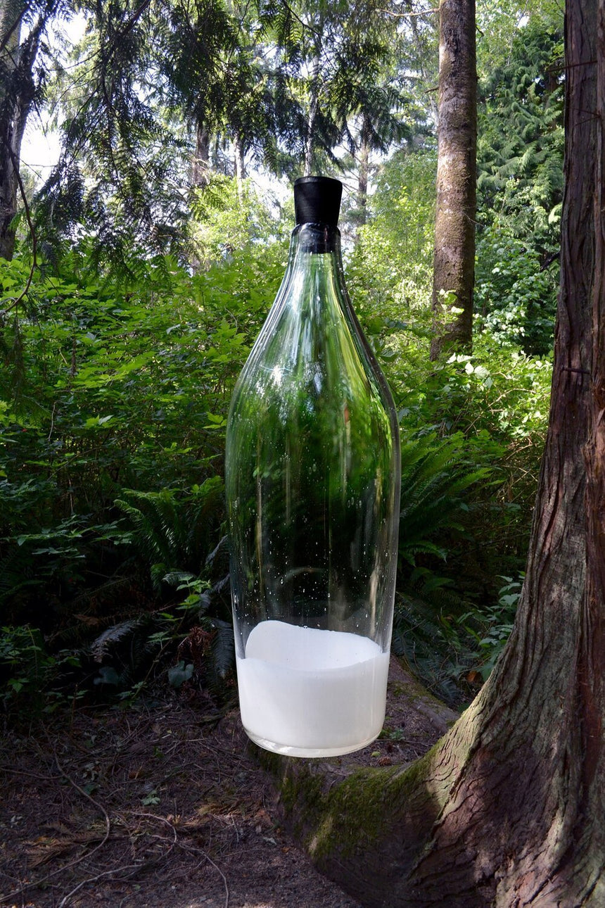 GoodBeast Design Glassware White Bottom Bottle Hand Blown Glass in Vancouver Canada