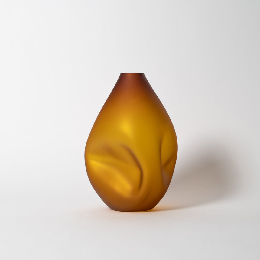 GoodBeast Design Vase Amber / Matte Finish SUMMIT Series Vases Hand Blown Glass in Vancouver Canada