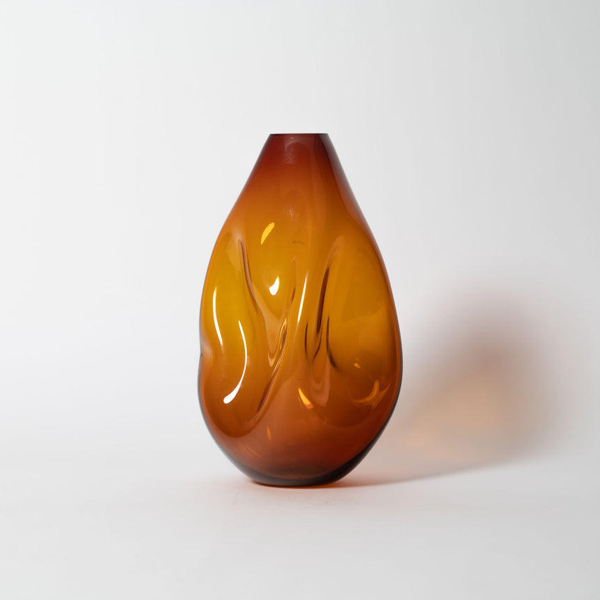 GoodBeast Design Vase Amber / Natural Gloss SUMMIT Series Vases Hand Blown Glass in Vancouver Canada