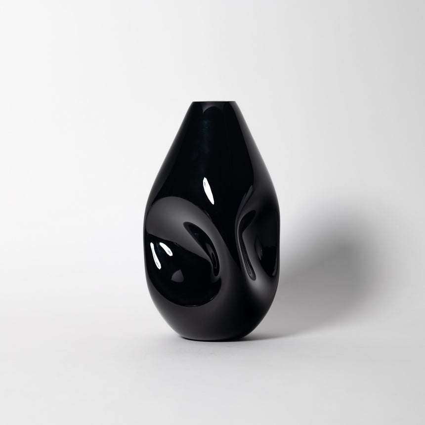 GoodBeast Design Vase Ebony / Natural Gloss SUMMIT Series Vases Hand Blown Glass in Vancouver Canada
